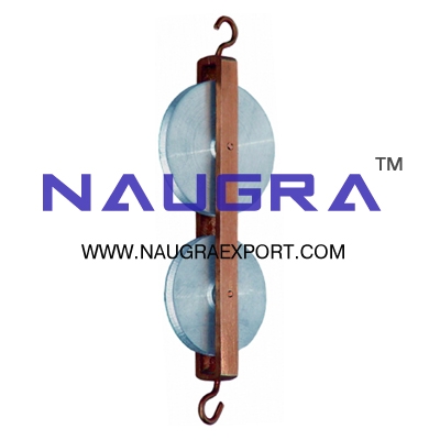 Pulley Double in Line Metal for Physics Lab