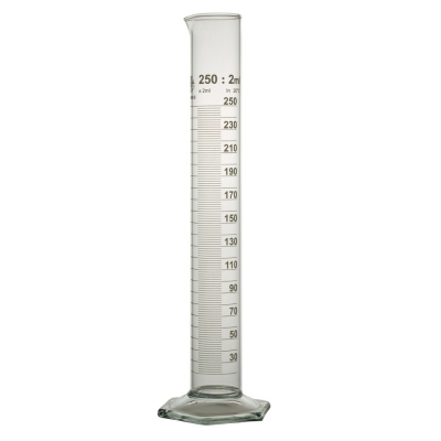 Measuring Cylinder with Hexagonal base, Class B for Science Lab